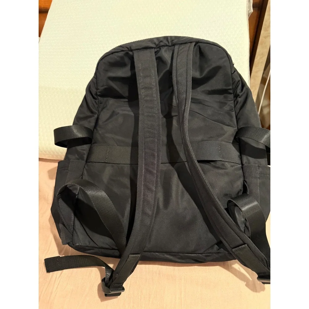 Lululemon New Crew Backpack Black Nylon Laptop Travel Bag Everyday Sporty